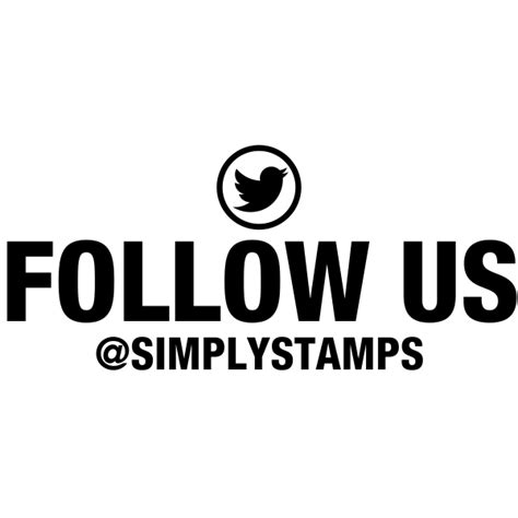 Follow Us On Twitter Handle Stamp - Simply Stamps