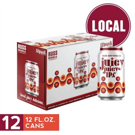 Huss Brewing Co. Juicy Juicy IPA, 12 cans / 12 fl oz - Kroger