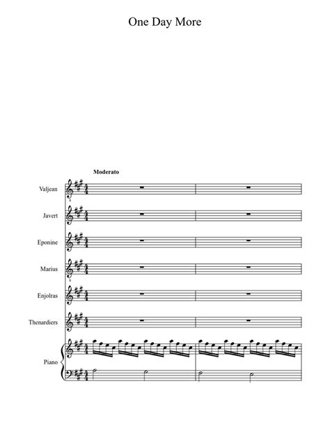 One Day More Sheet music | Download free in PDF or MIDI | Musescore.com