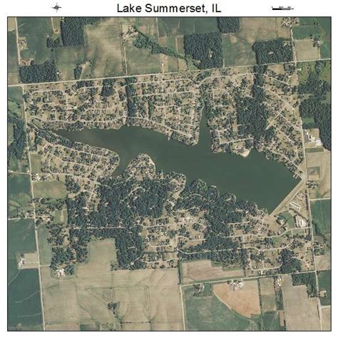 Aerial Photography Map of Lake Summerset, IL Illinois