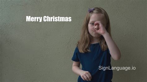 Merry Christmas in ASL - American Sign Language - Example #1