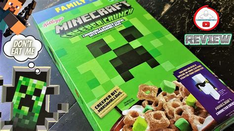 Kellog's® MINECRAFT CREEPER CRUNCH Cereal Review! 👾⛏️🥣 - YouTube