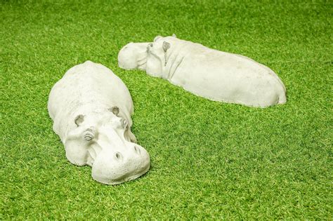 Hippo Garden Ornaments Birthday Gifts for Him X2 Concrete | Etsy