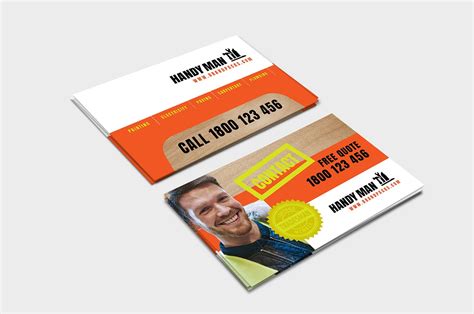 Handyman Business Card Template v2 in PSD, Ai & Vector - BrandPacks