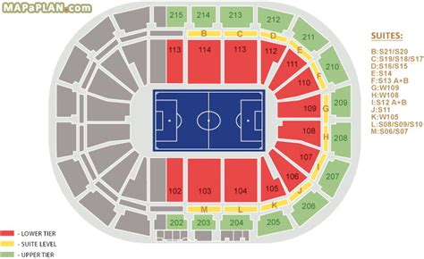 Manchester Arena seating plan - Detailed seat numbers - MapaPlan.com