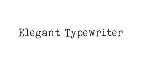 Elegant Typewriter - Font Family (Typeface) Free Download TTF, OTF - Fontmirror.com