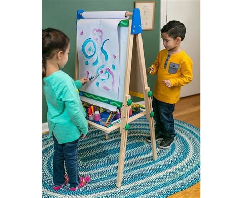 Crayola Kids' Double Sided Wooden Art Easel | Crayola kids, Art easel ...