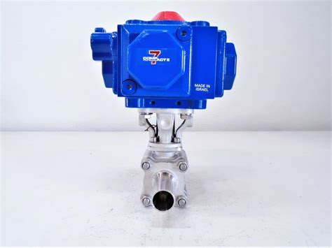 Habonim 1" CF3M Sanitary Ball Valve w/ Compact II Actuator