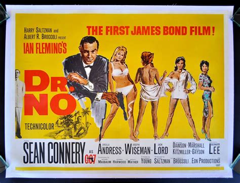 DR. NO * CineMasterpieces ORIGINAL 1962 UK MOVIE POSTER JAMES BOND ...