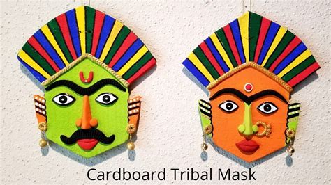 Easy Tribal Mask from cardboard - YouTube