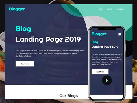 Blogger - Landing Page Html Template