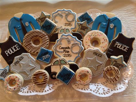 Police themed cookies Police Theme Party, Police Retirement Party, Police Birthday Party ...