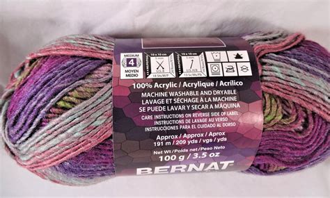 Bernat Yarn Mosaic Fantasy Knitting Knit Crochet Worsted | Etsy