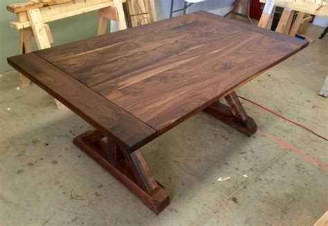 Black Walnut Traditional Trestle Table | KS WoodCraft