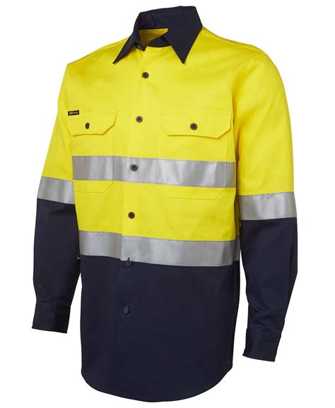 Promotional Hi Vis Long Sleeve Work Shirt - Bongo - Qualilty Workwear