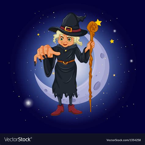 Cartoon Evil Witch Royalty Free Vector Image - VectorStock