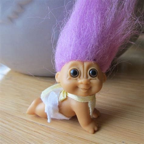 Vintage 90s Russ Troll Doll Baby Troll by BonnieClydeVintage