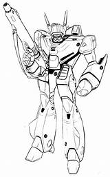 Robotech Mecha Coloring Pages Sketch Page sketch template