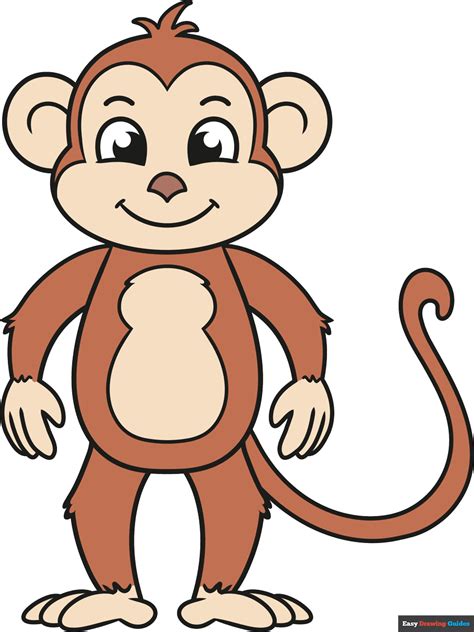 How to Draw an Easy Monkey - Really Easy Drawing Tutorial