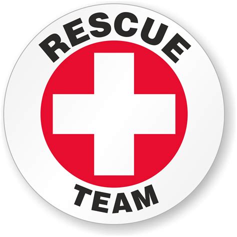 Hard Hat Decals - Rescue Team Signs, SKU: HH-0113