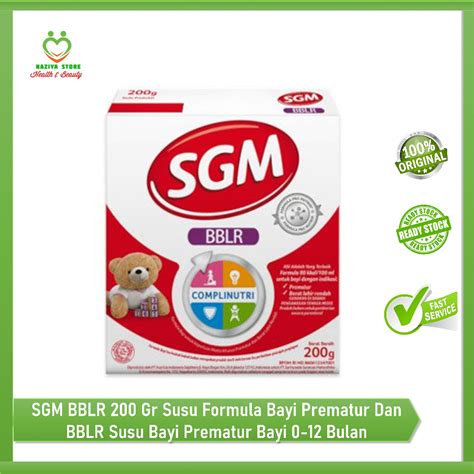 Jual SGM BBLR 200 Gr Susu Formula Bayi Prematur Dan Berat Badan Lahir ...