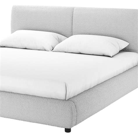 Stacy Boucle Bed Frame - Light Grey