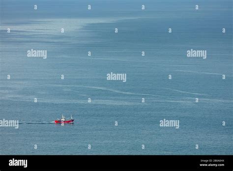 Fishing boats in the Cantabrian Sea, Liendo, Liendo Valley, Cantabrian ...