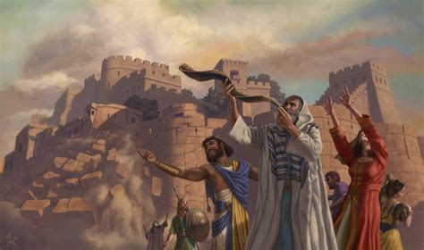 The Fall of Jericho, Alexander Lawrence | Bible illustrations, Bible ...