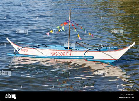 Small Traditional Philippine Outrigger Boat, Banca, Banka, with ...