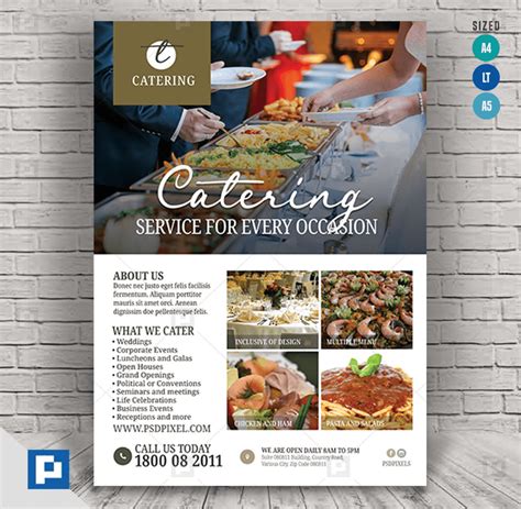 Catering Services Flyer - PSDPixel