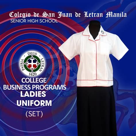 Letran College Ladies White Blouse with waistband and/or A-line Navy Blue Skirt | Shopee Philippines