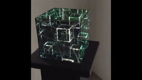 Tesseract - Hypercube 4th dimension Infinity Mirror Art Sculpture by Nicky Alice - YouTube