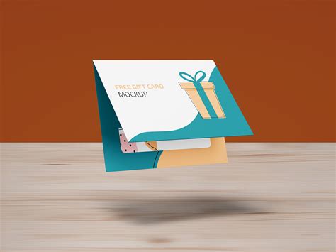 Free Single Fold Gift Card Mockup PSD Set - Good Mockups