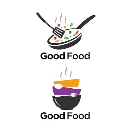 Premium Vector | Good food logo design template