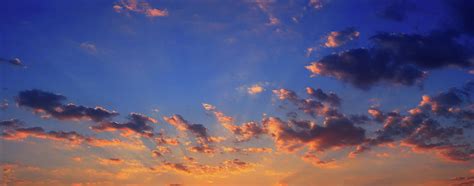 Clouds On Sky - Sunset Panorama by Konradlew