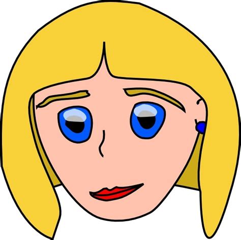 Girls Face clip art Free vector in Open office drawing svg ( .svg ...