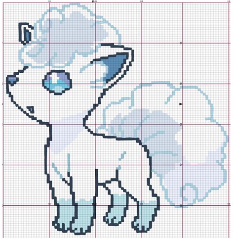 pixel art alola vulpix grid Perler vulpix hama divertidos pixelados#N#pixeles diseños - Pixel ...