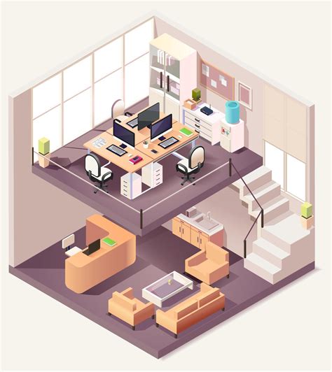 Isometric office different floors composition 1395593 Vector Art at Vecteezy