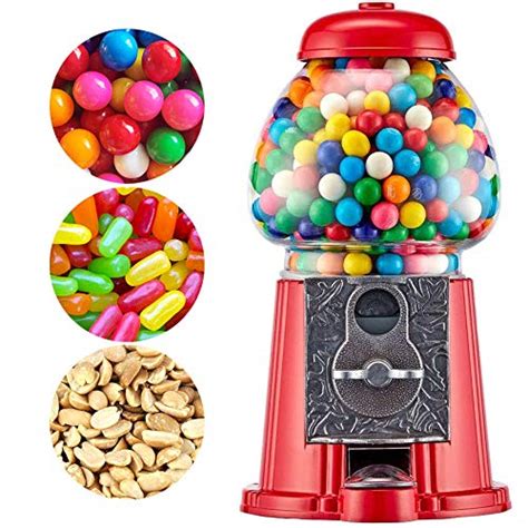 Classic Red Gumball Machine - Metal 11-Inch Antique Style for 0.62 Inch ...