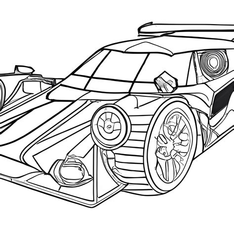 Futuristic Car Coloring Page · Creative Fabrica