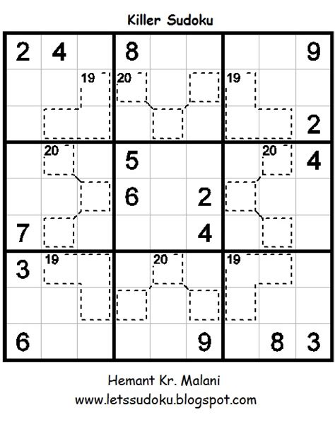 Let's Sudoku: Sudoku 17: Killer Sudoku