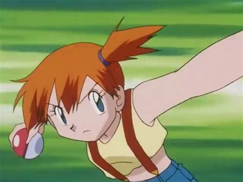 Misty about to throw a Pokeball by Tatsunokoisthebest on DeviantArt