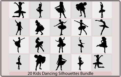 Children dancing silhouettes 22693532 Vector Art at Vecteezy