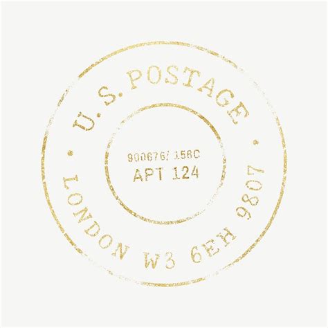 Vintage postage stamp, gold clipart | Premium PSD - rawpixel