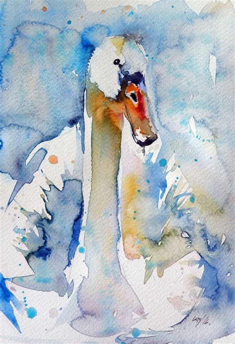 Swan (2016) Watercolour by Kovács Anna Brigitta in 2021 | Swans art ...