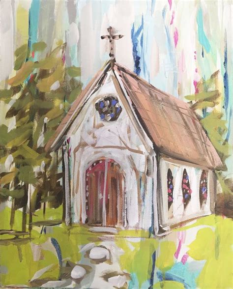 abstract church painting church painting vintage by Marendevineart Paintings I Love, Love ...