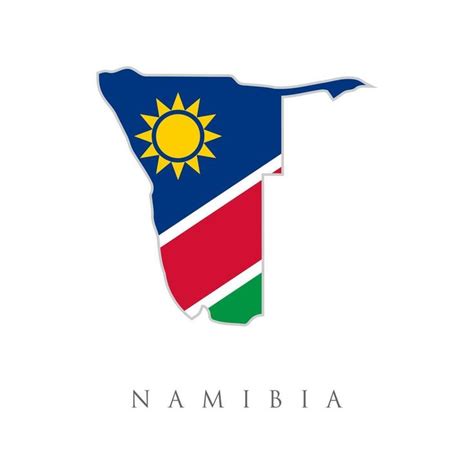 Namibia Flag Map