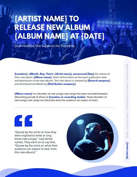 Music Press Release Template PDF Templates Jotform, 44% OFF