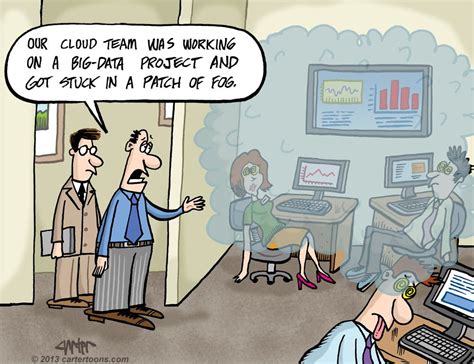 Humor - Cartoon: Big Data Analysis... in the Cloud | Tech humor, Big data, Community manager