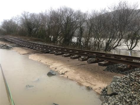 Storm Ciara: Damage to the Conwy Valley Line